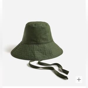 NWT J Crew Bucket Hat with ties
